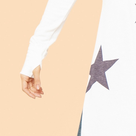 NWT Star Print Side Slit Cardigan USA - Picture 2 of 7